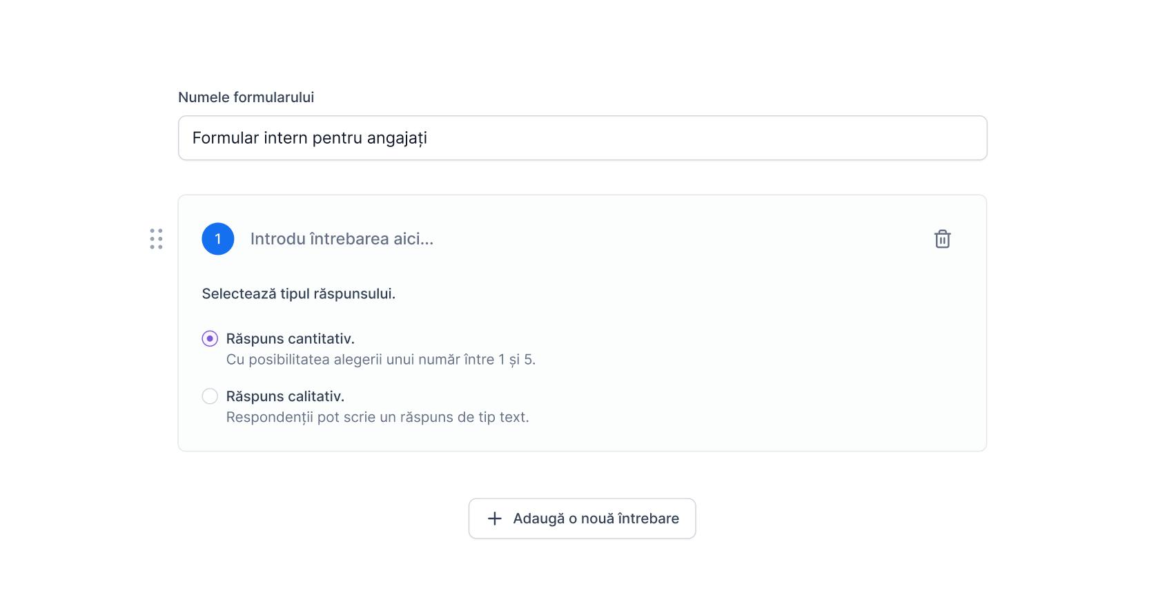 Funcționalități ale platformei Teleskop: Formulare proprii
